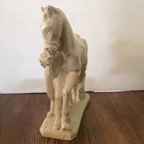 Bisque White Horse and Female with Dog - Picture 3 of 10